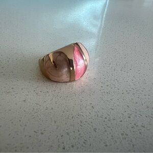 Elegant Pink and Gold Women's Ring